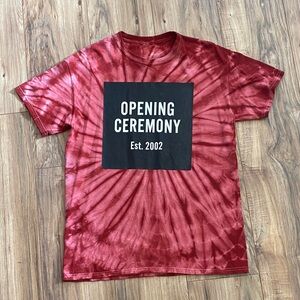 Opening Ceremony Burgundy Tie-Dye Tee